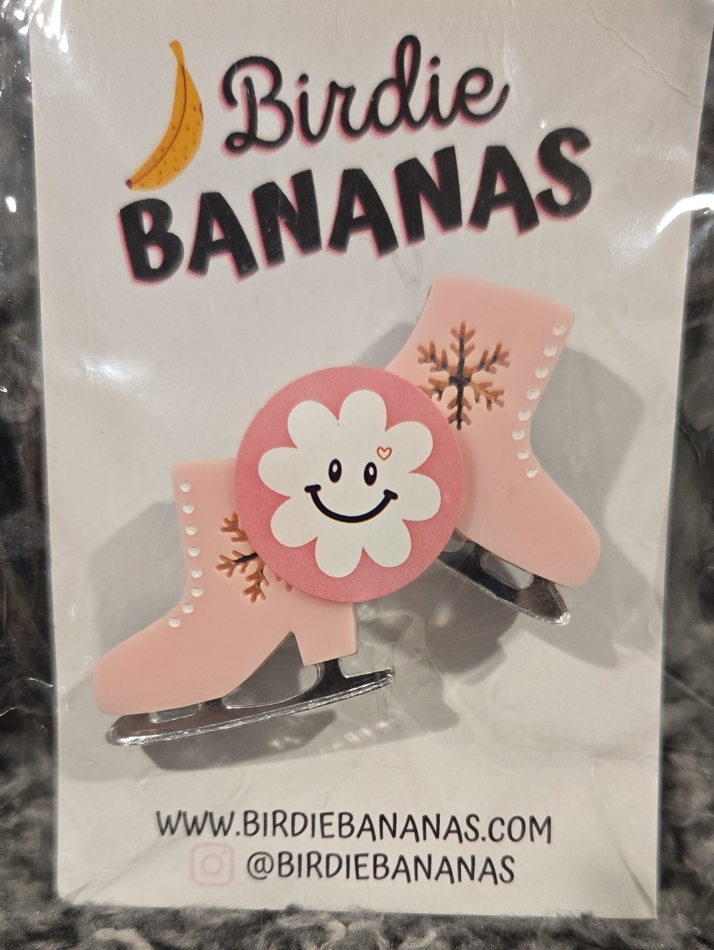 Birdie Bananas Ice Skate Brooches